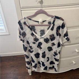 Leopard Print V-Neck Women Top